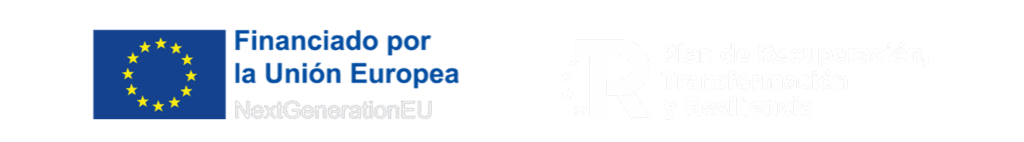 Logotip de Finançat per la Unió Europea i Logotip de Pla de Recuperació Transformació i Resiliència